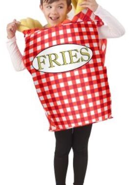 🆕-Kids Fries Costume Red Checkered Outfit